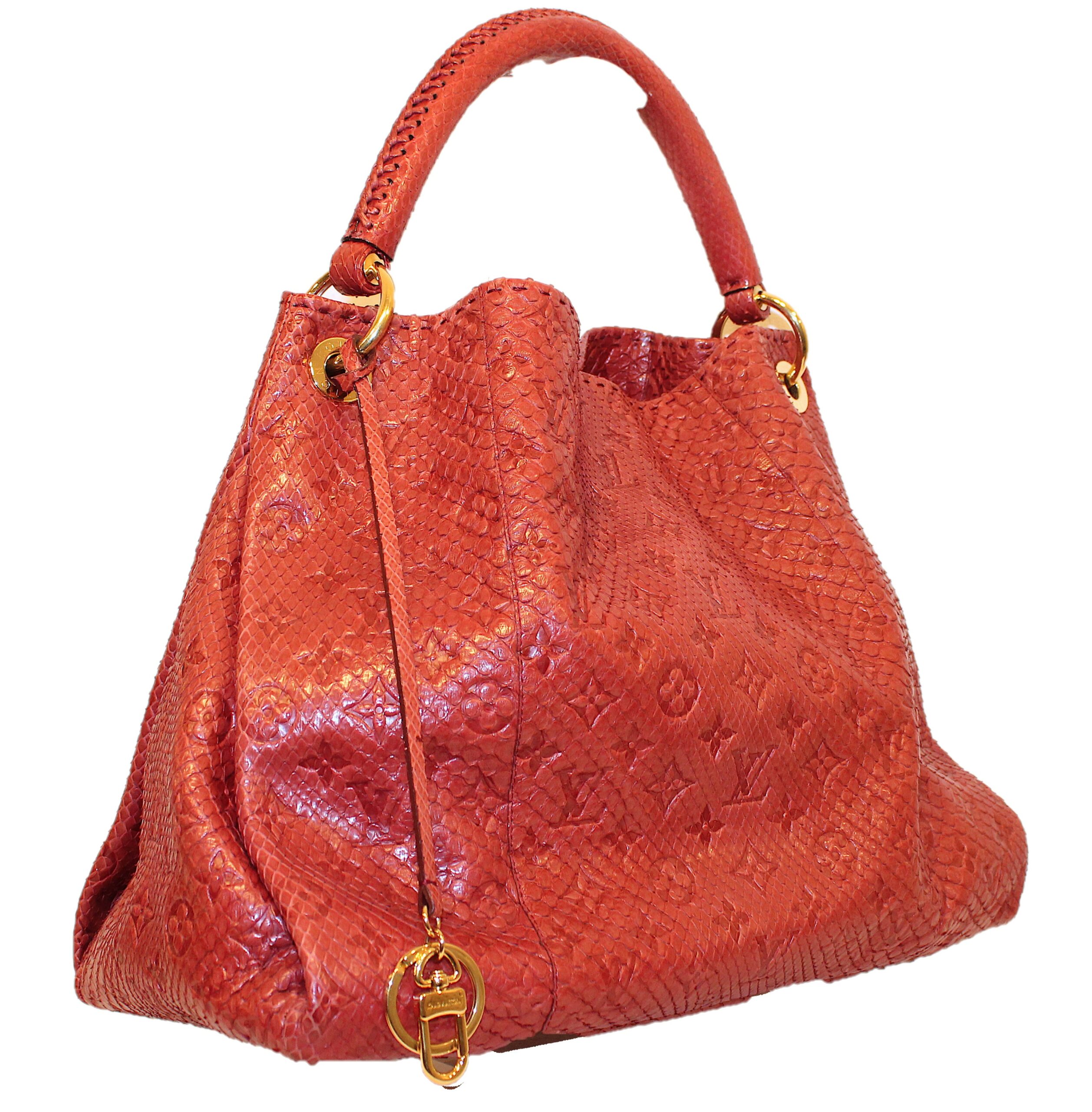 Louis Vuitton Tasche Artsy Python Leder rot – Luxus Store