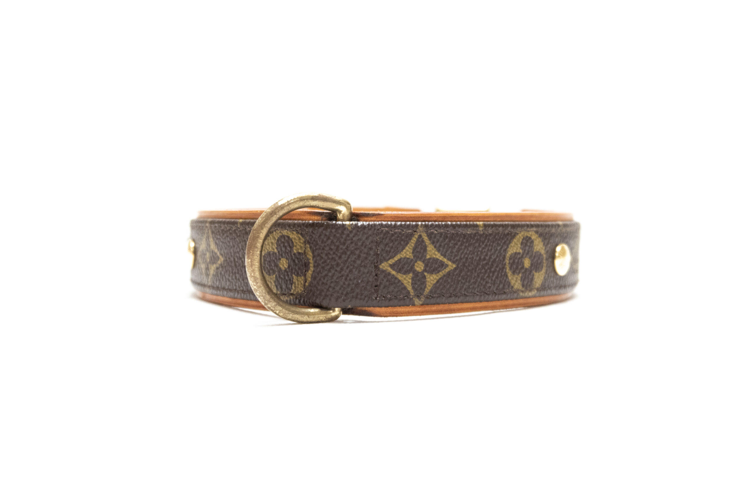 Designer Hundehalsband echtes Leder LV