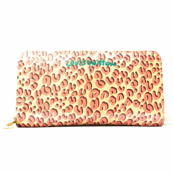 Louis Vuitton Geldbörse Blanc Corail Monogram Vernis Zippy Pink Beige