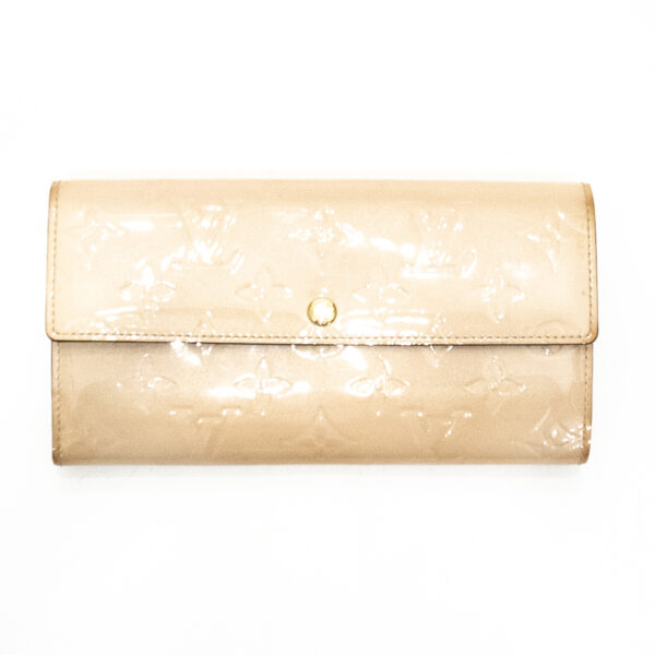 Louis Vuitton Geldbörse Vernis Leder beige