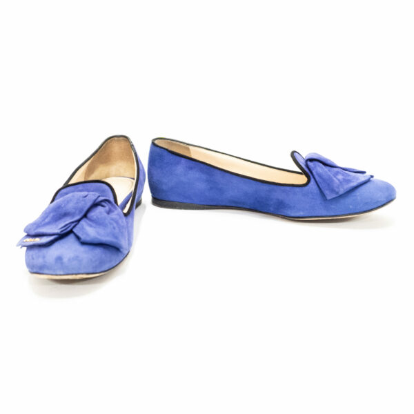 Prada Schuhe Loafer Ballerinas Blau Gr.37