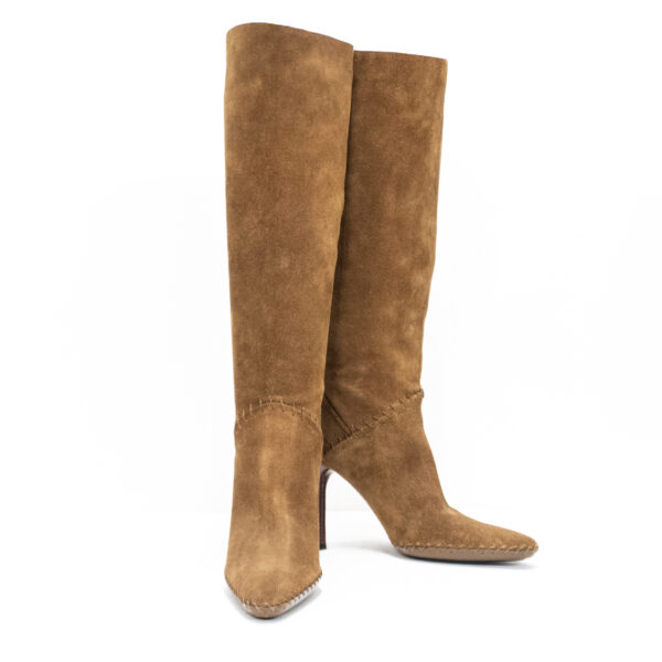 Gucci Schuhe Stiefel braun Wildleder 39