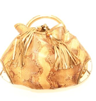 Gucci Tasche Python Leder braun
