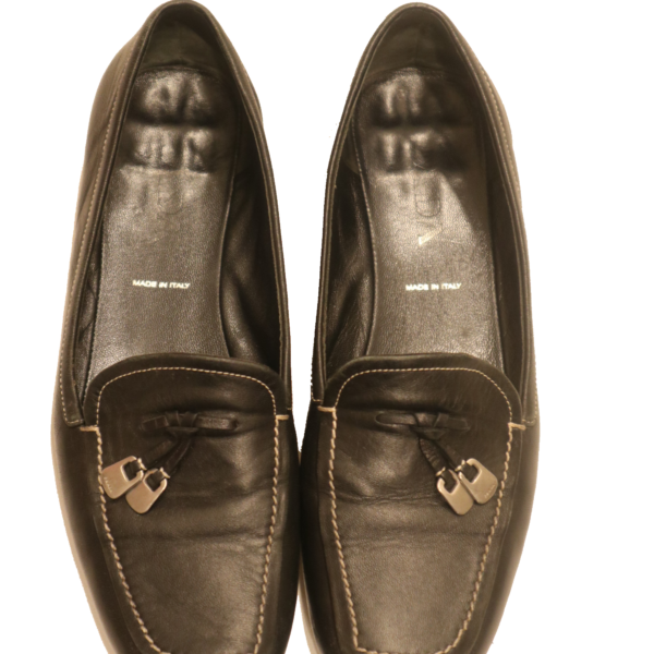 Prada Schuhe Loafer Schwarz Gr.37 1/2