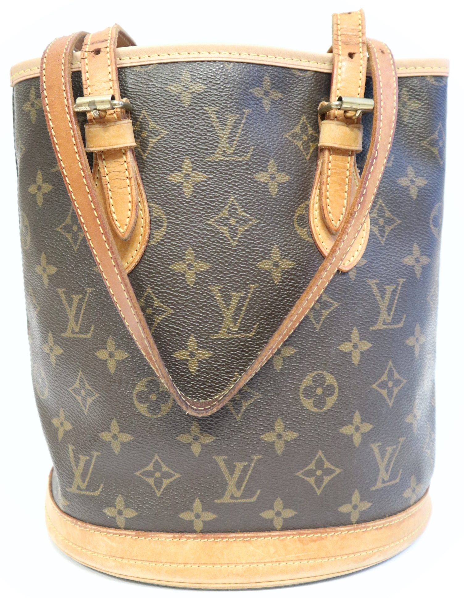 Louis Vuitton Tasche Bucket PM Eimer Monogram Canvas braun Luxus Store