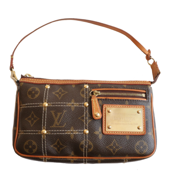 Louis Vuitton Tasche Pochette Rivet Monogram Canvas braun gold