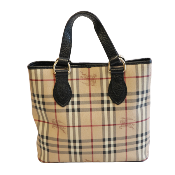 Burberry Tasche Haymarket Check beige schwarz