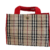 Burberry Tasche Stoff beige rot