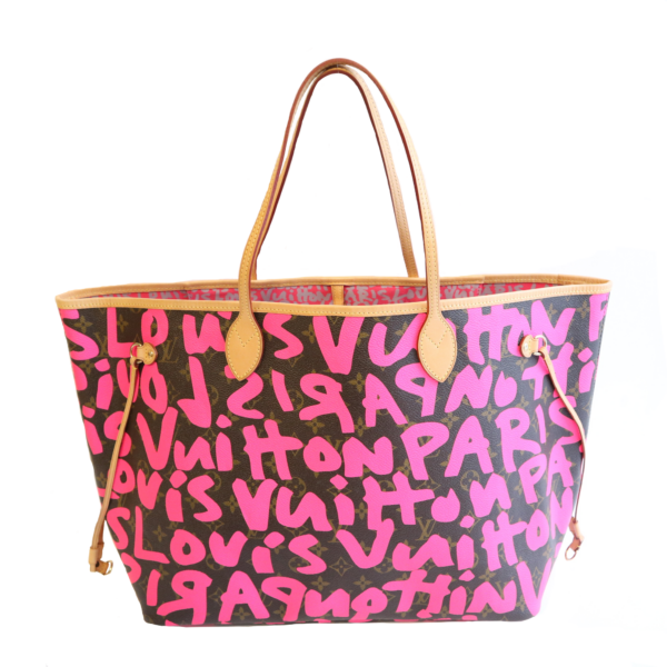 Louis Vuitton Tasche Graffiti Neverfull GM Braun Pink