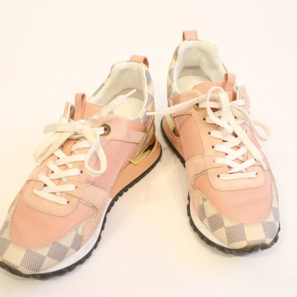 Louis Vuitton Sneaker Damier Ebene Weiß/Rosa Gr. 36