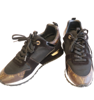 Louis Vuitton Sneakers Mongram Canvas braun schwarz Gr. 36 1/2