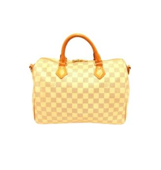 Louis Vuitton Tasche Speedy Damier Azur weiß / grau / braun