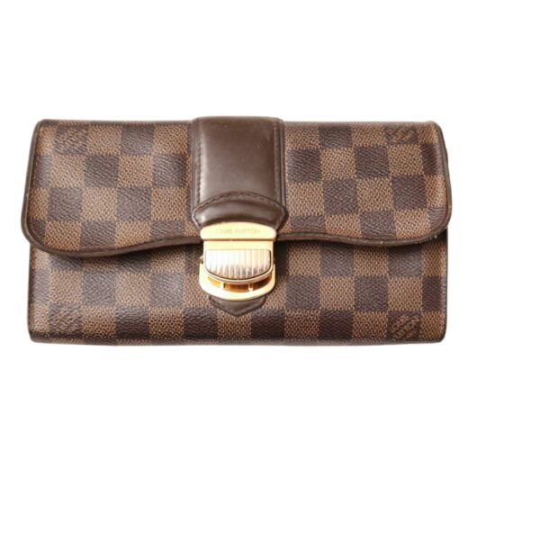Louis Vuitton Geldbörse Portefeuille Sistina Damier Ebene braun
