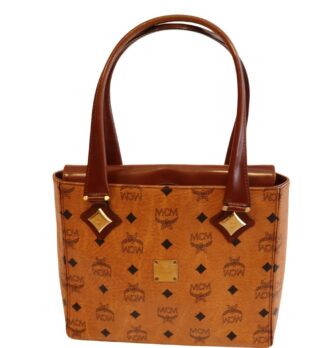 MCM Handtasche Monogram Visetos braun / cognac / schwarz