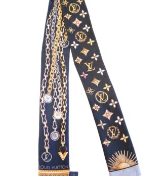 Louis Vuitton Bandeau mit Print navy blau / schwarz