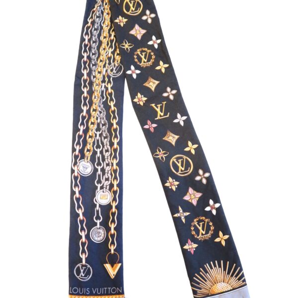 Louis Vuitton Bandeau mit Print navy blau / schwarz